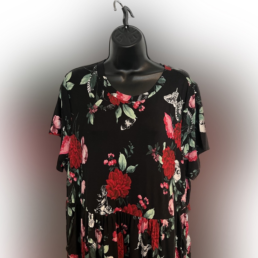 Rose skull dress, skater dress